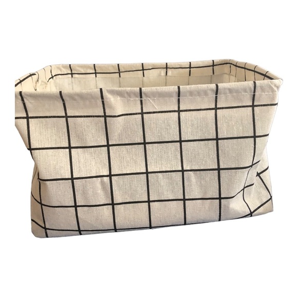 4pack lightweight canvas fabric collapsible storage tote with brown strap FREE - Picture 4 of 11